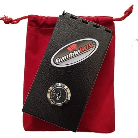 Gamble box Gambling Personal Pocket Cash Drop Lock Box Safe Wallet With Red Velvet Carrying Bag