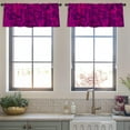thumbnail image 3 of LALILO Kitchen Curtain Valance Purple Ink Marbling Marble Rod Pocket Window Curtain 52"x 18" Set of 2, 3 of 5