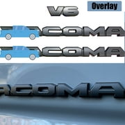 Auto safety Blackout Emblem Overlays Compatible with 2016-2022 Tacoma Badge Accessories Matte black 3Pcs