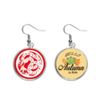 thumbnail image 1 of Corte de papel China Zodiaco serpiente animal Pendiente del lóbulo de la joyería del pendiente de la hoja del otoño Unbranded M, 1 of 3