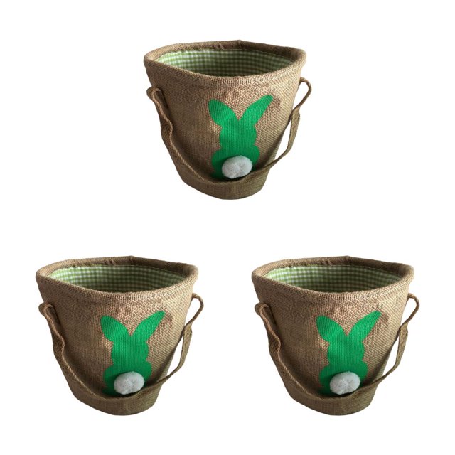 sweethay Bolsa de conejito Gran capacidad Resistencia al desgaste Presente Aspecto lindo Cubos de vacaciones Bolsas con asa de huella Doble asa Type1 NO1