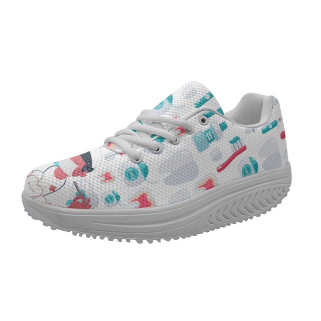 Woman Dental Protection Doctor Pattern Spring Autumn Non-slip Running Shoe Brand Design Lightweight Sneakers Zapatillas de Mujer