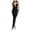 Black, variant on Women's Sexy Neon Asymmetrical Spaghetti Strap Dress Deep V-Neck Sleeveless Bodycon Midi Club Dress