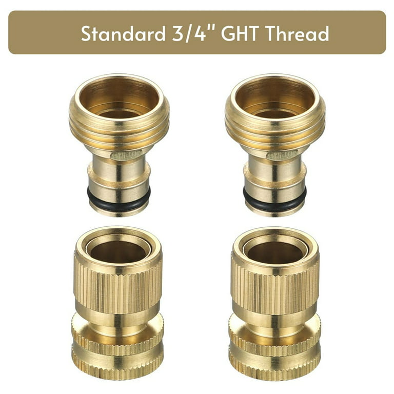 3/4 FGHT x 1/4 QC Garden Hose Connector w/Quick Connect Fitting 