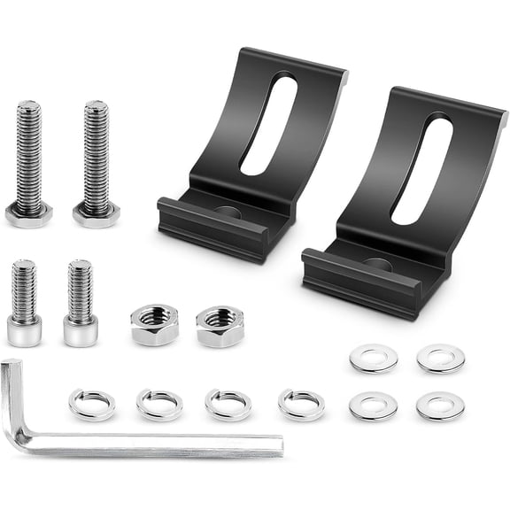 Nilight 2PCS Base Mounting Brackets Universal Slide Bracket Kits for LED Light Bar