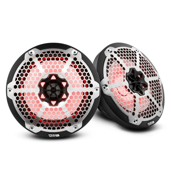 DS18 NXL-8M/BK 8" 375 W Max 2-Way 4 Ohm Marine Audio Speakers w/ RGB LED - Black