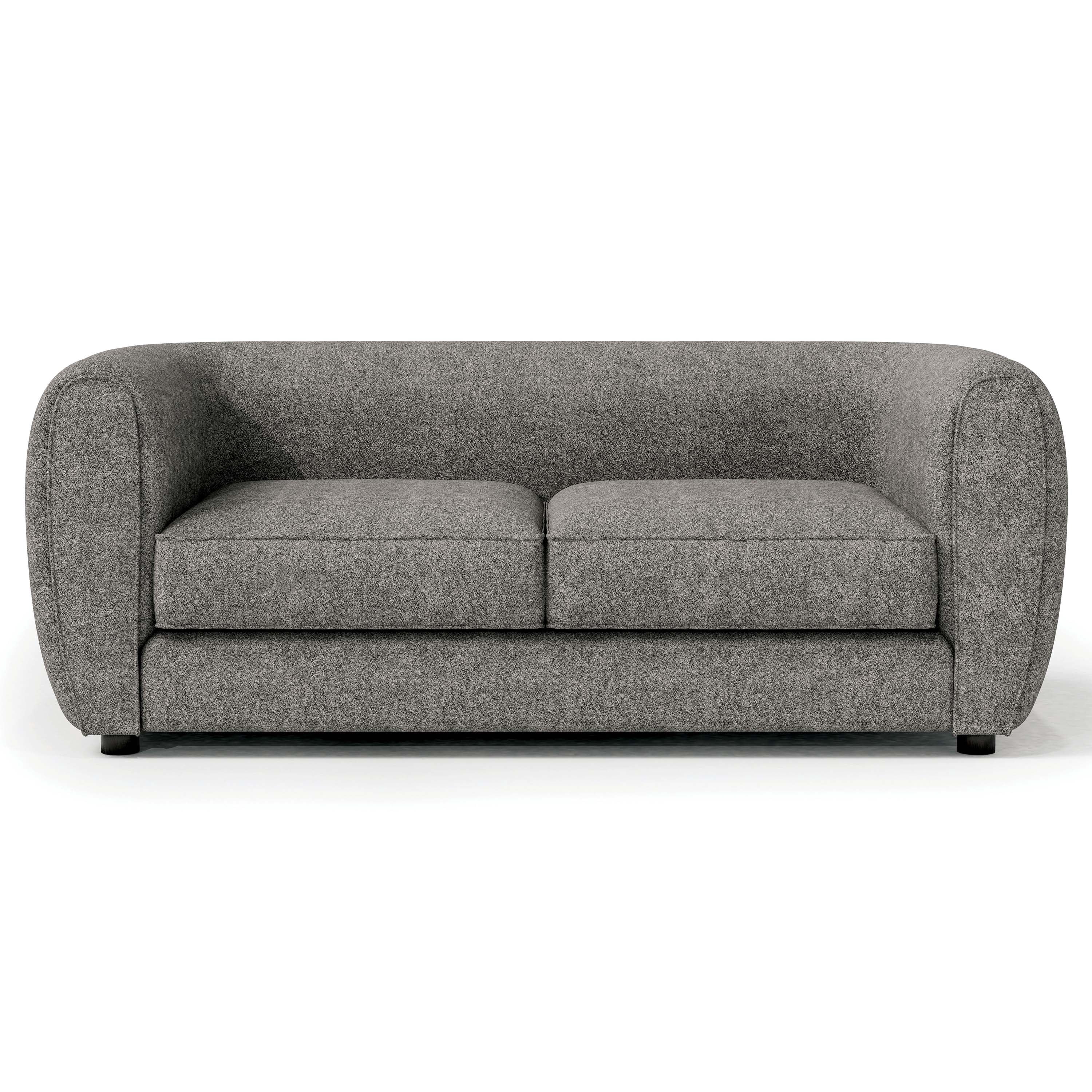 Furniture of America Nallia Tuxedo Style Upholstered Boucle Fabric Charcoal Gray Loveseat