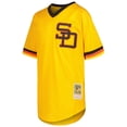 thumbnail image 2 of Youth Mitchell & Ness Dave Winfield Gold San Diego Padres Cooperstown Collection-Mesh Batting Practice Jersey, 2 of 3
