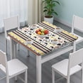 thumbnail image 3 of Washable Boho Floral Square Tablecloth 34x34 Inch with Elastic Hem for Various Table Settings, 3 of 6
