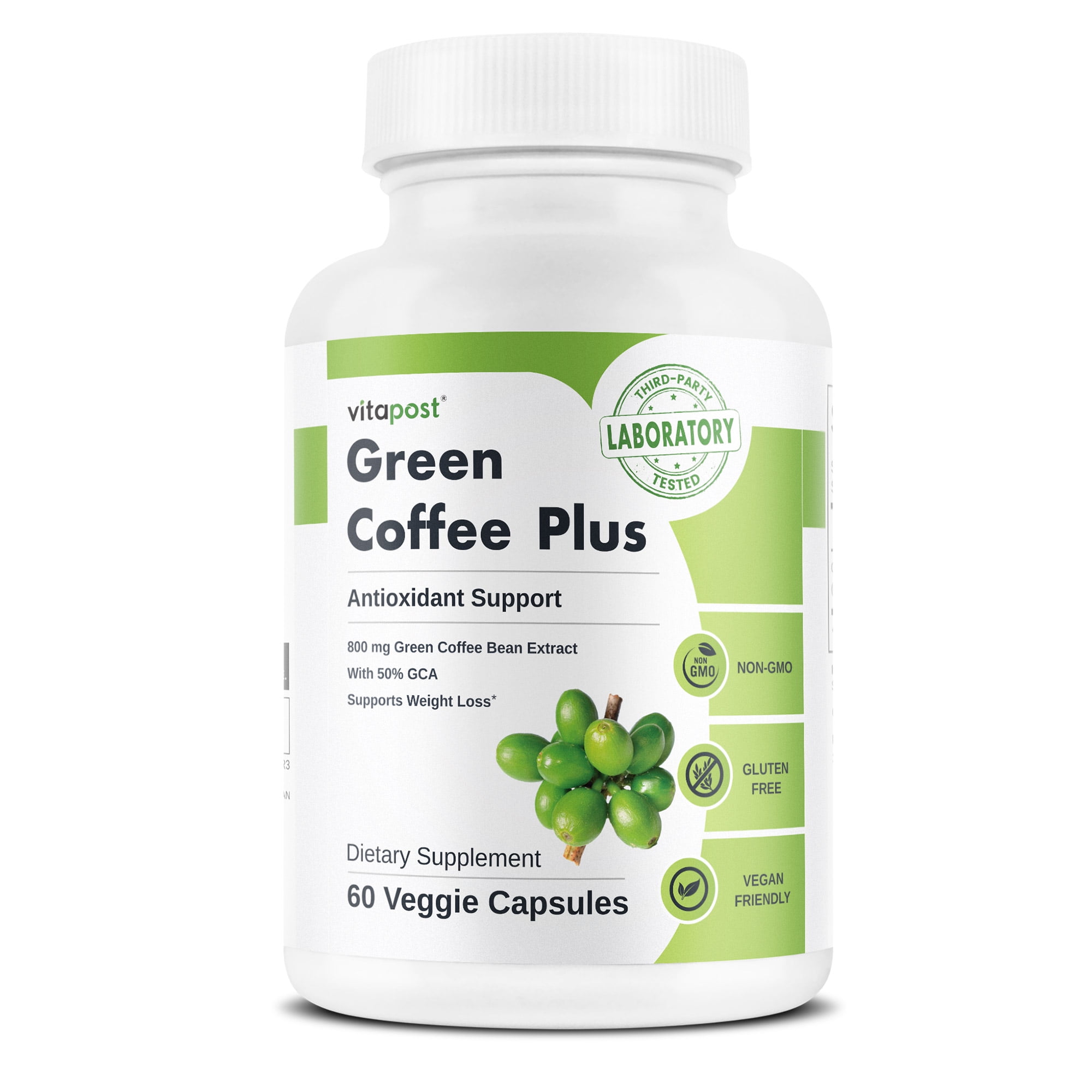 VitaPost Green Coffee Plus Supplement Supports Weight Loss - 60 Capsules