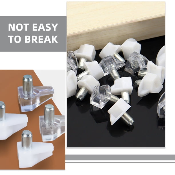 Unique Bargains 20 Pcs 3mm x 25mm Support d'Étagère à Goujon Éléments de Fixation Ton Argent