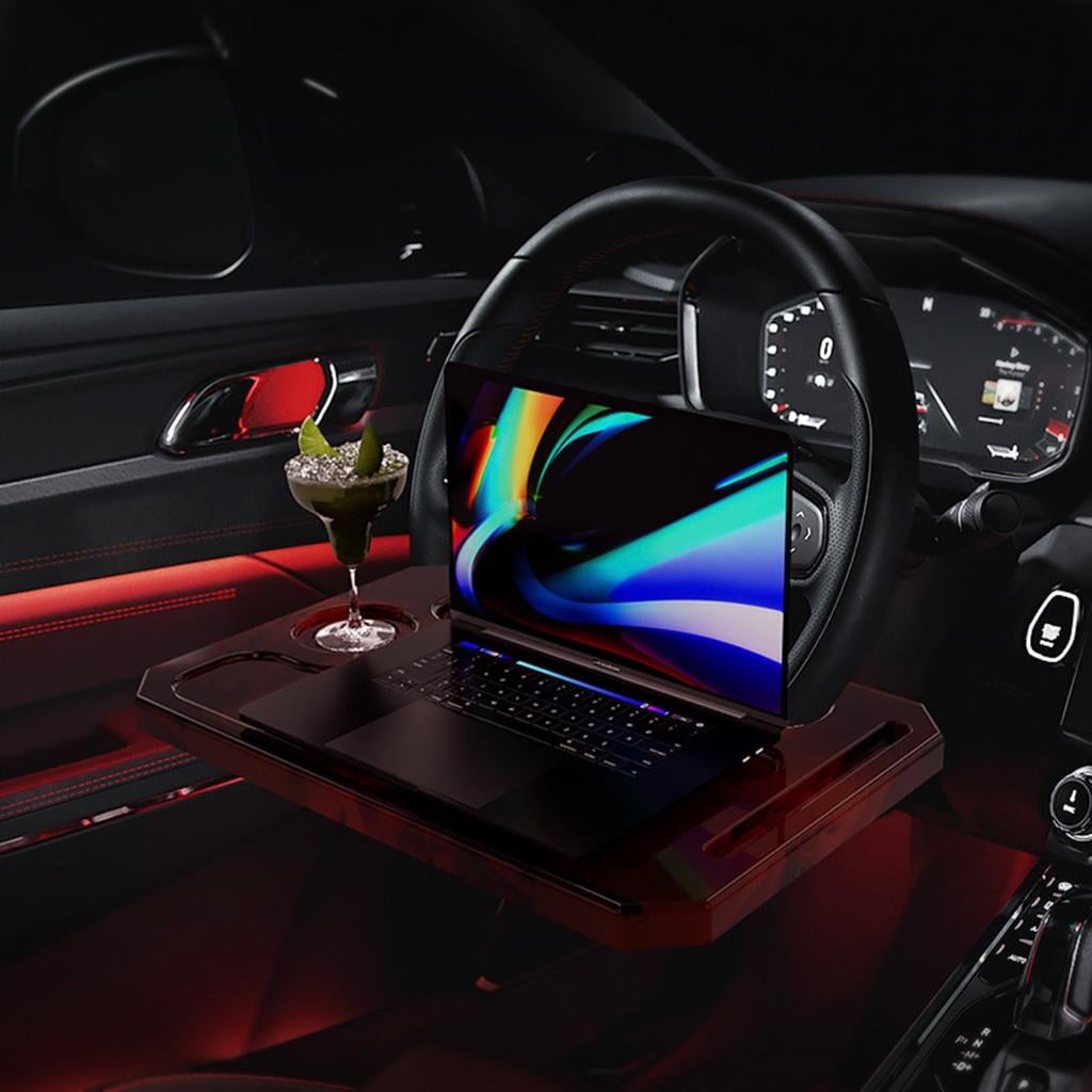 Osdhezcn Car Steering Wheel Tray Mold Car Desk Resin Silicone Mold for Easting Laptop