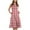 Red, variant on IROINNID Women's Sleeveless Fit&Flare Dress Round Neckline Boho Summer Smocked Flowy Tiered Party Dress Beach Dress With Pocket Strapless Plaid Dress