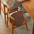 thumbnail image 2 of Oneshrt Round Chair Cushion, Thickened Memory Foam Pads, Non Slip Velvet Cushion, Slow Rebounds Buttock Cushion for Living Room, Office, Car (Round - Coffee, 15.75x15.75 in), 2 of 7