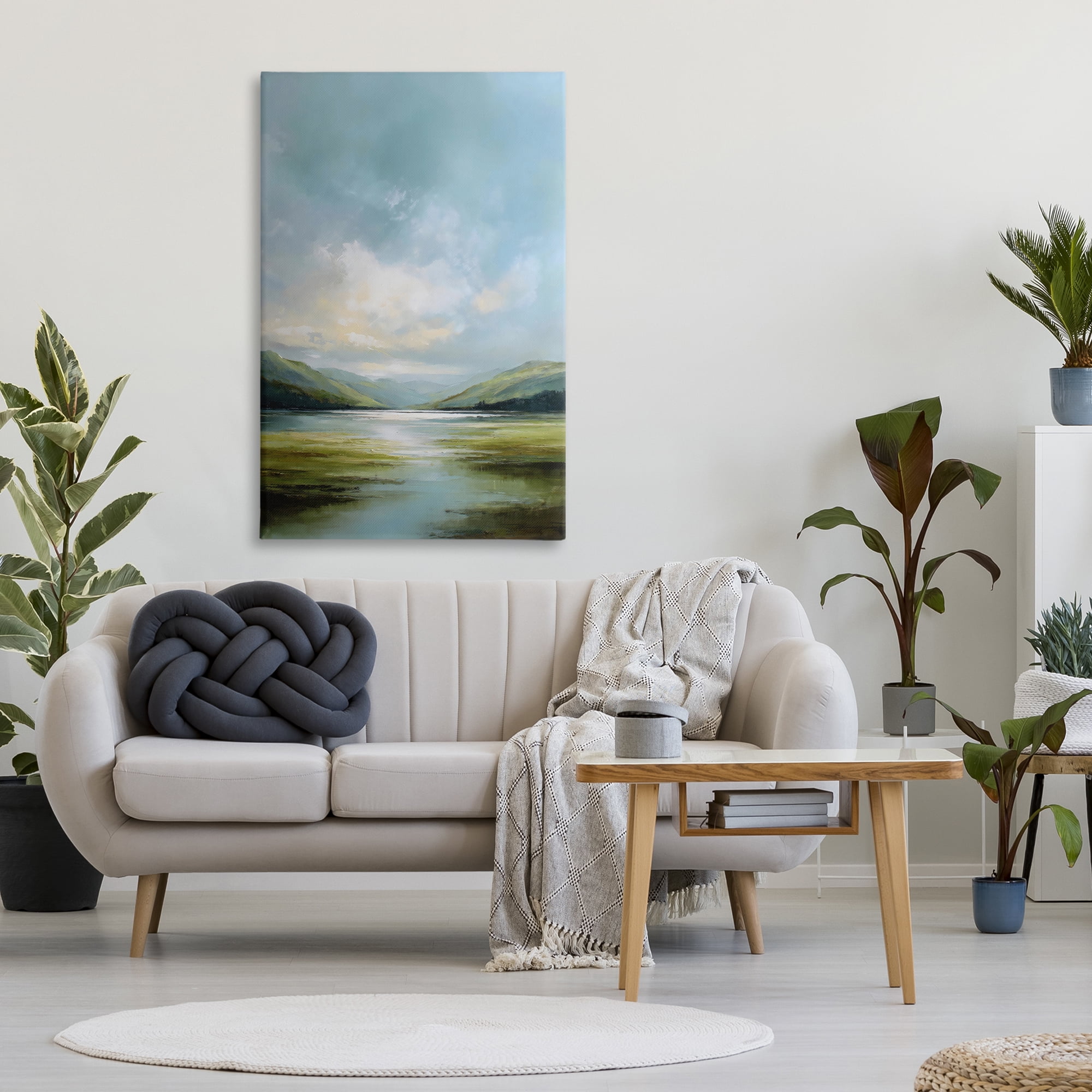 Stupell Industries Here Comes Sun over Valley Canvas Wall Art, design by Petal Prints Design