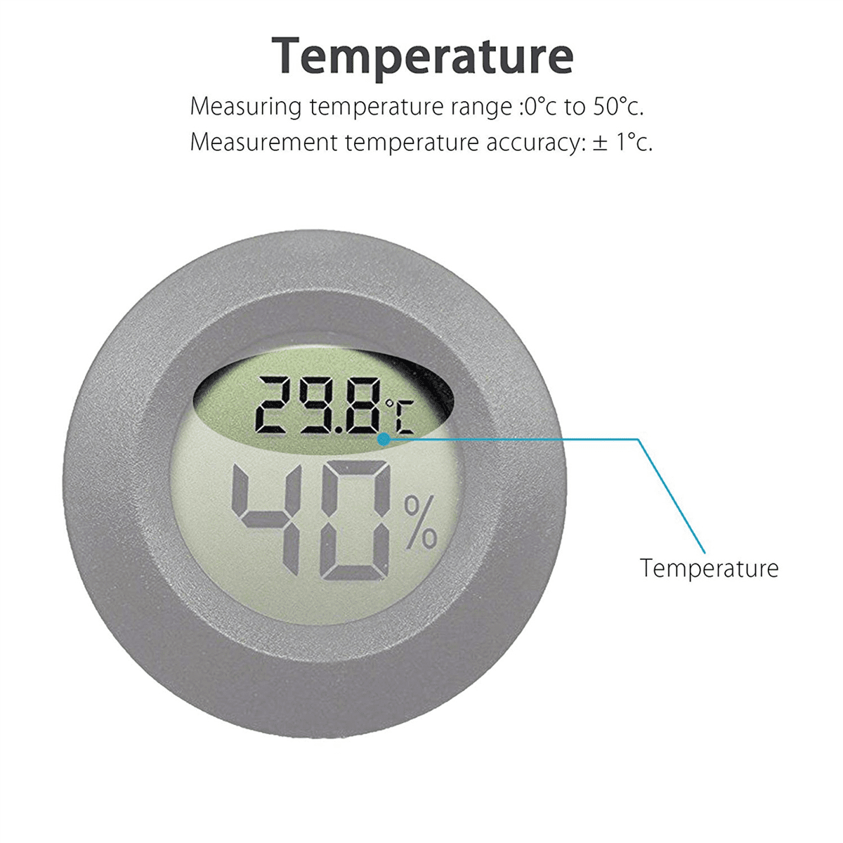 25-Pack Hygrometer Thermometer Digital LCD Monitor Humidity Meter Gauge for Humidifiers Dehumidifiers