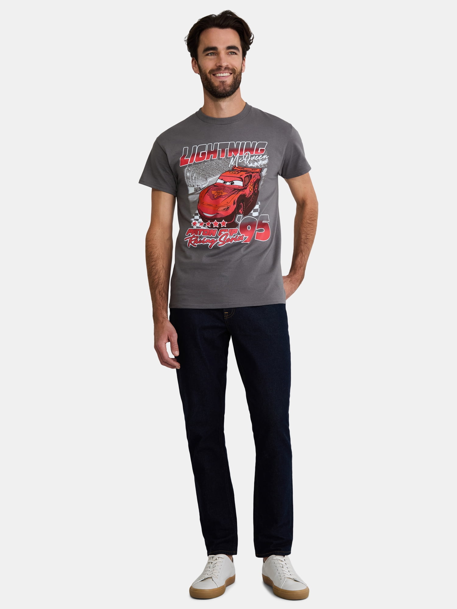 Disney’s Cars Men's & Big Men's Piston Cup Cotton Graphic Tee, Sizes S-3XL
