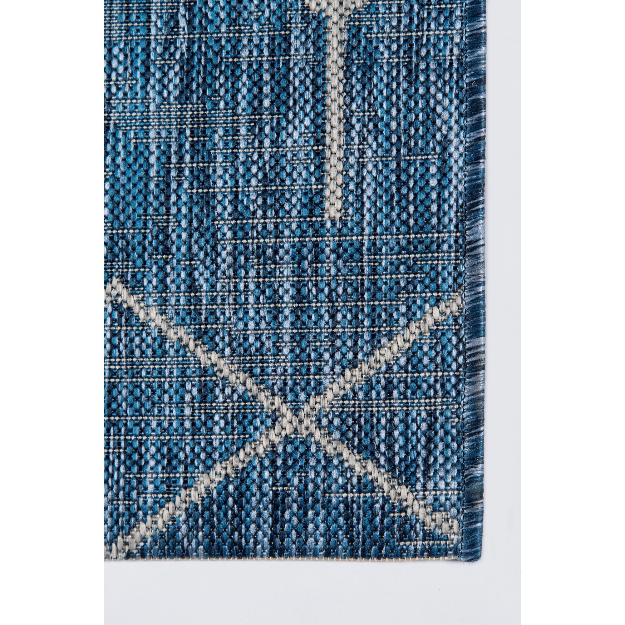 Machine Made Blue Blue Indoor/Outdoor Rugs - image 4 of 5