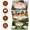 thumbnail image 7 of Orange Pumpkins Fall Round Tablecloth, Fitted Table Cover with Elastic for 36"-44" Round Tables, Rustic Thanksgiving Maple Leaf Table Cloth Outdoor Indoor Dinning Party Waterproof Tablecloths, 7 of 7