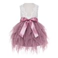 thumbnail image 2 of Ekidsbridal Tiered Tulle Lace Back Flower Girl Dress Beauty Pageant Junior Bridesmaid Gown for Toddlers LG6 2, 2 of 2