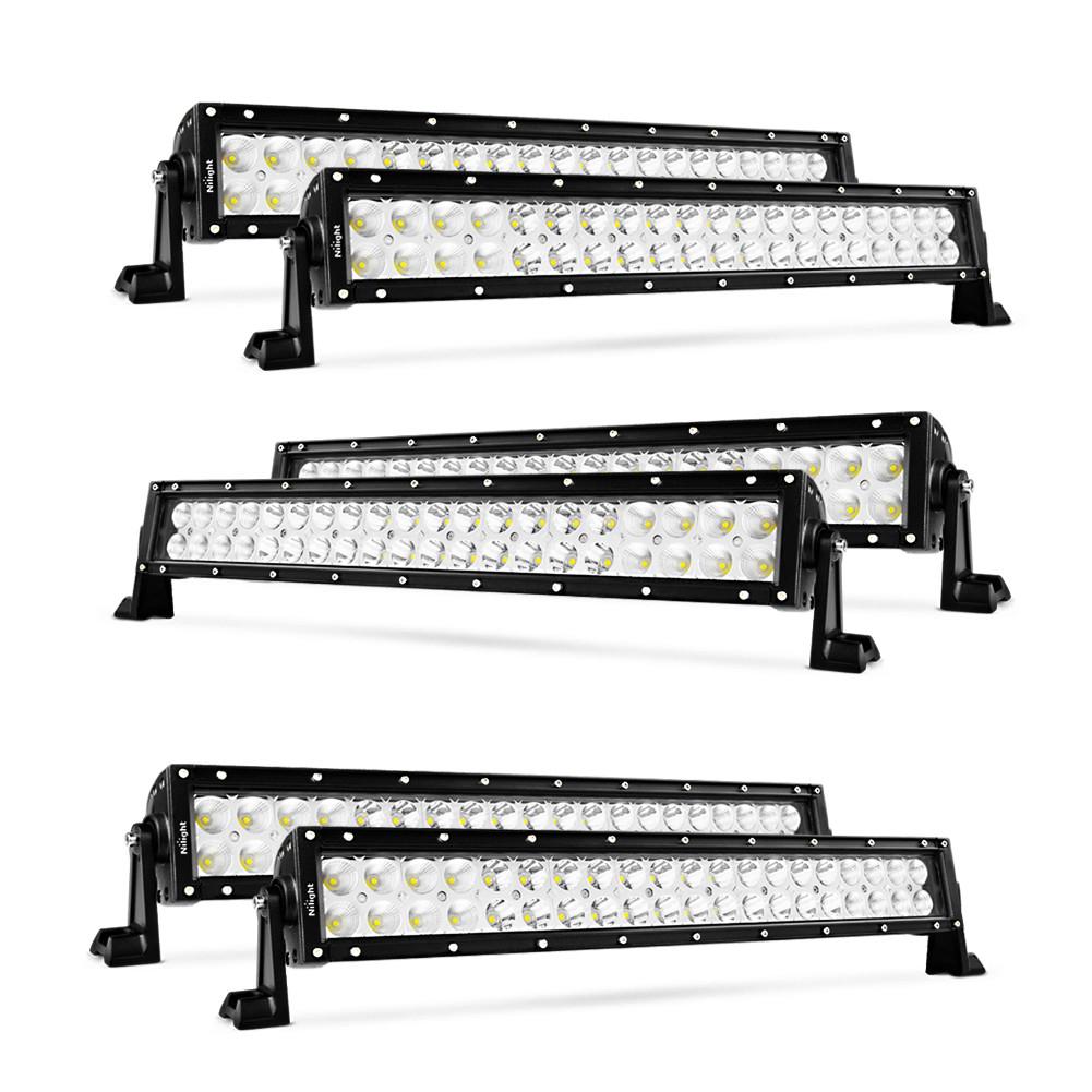 Nilight 6PCS 22" 120W LED Light Bars Flood Spot Combo Work Light