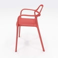 thumbnail image 3 of Olio Designs Dali Plastic Indoor-Outdoor Dining Arm Chair in Poppy, 3 of 8