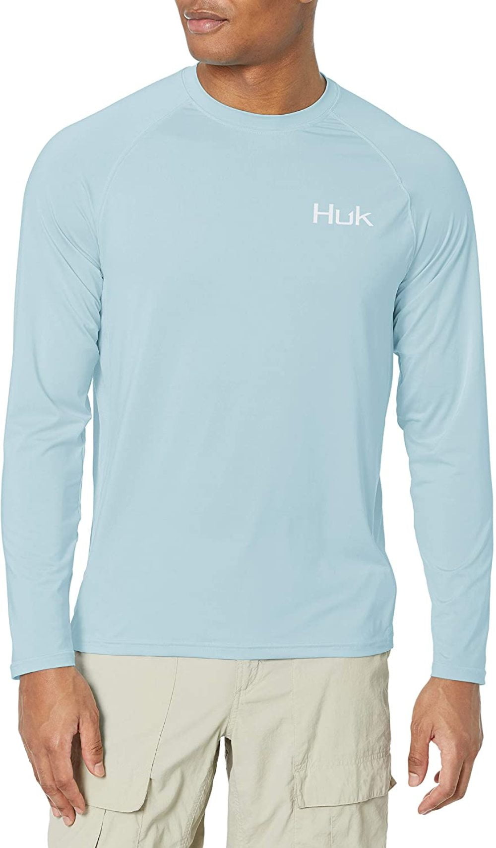 Huk Performance Large Mouth Bass Logo Long Sleeve Navy Blue Fishing Shirt 3XL 