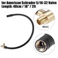 thumbnail image 3 of Adaptador de manguera de bomba de aire para inflador de neumáticos de 16 pulgadas, extensión con bloqueo, conexión de tubo de portabrocas para válvula estándar americana con válvula de liberación de aire para coche, bicicleta de montaña, motocicleta Unique Bargains mandriles de llantas, 3 of 7
