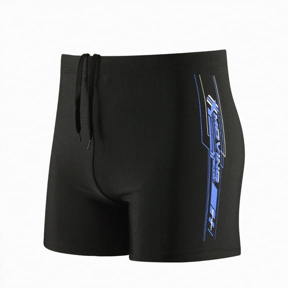 kpoplk Men's Square Leg Swim Briefs Tight Swim Trunks Swimsuit Athletic Bathing Suit Swimwear with Liner Size XXL,Blue