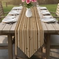 thumbnail image 5 of Yellow Bamboos Table Runner 36 Inches Long Natural Vintage Bamboos Tree Plant Image Table Runners for Dining Room Tabletop Dresser Scarf Home Party Banquet Wedding Holiday Decoration, 5 of 9
