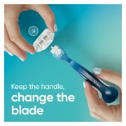 Venus Smooth Razor for Women, 3 Blades, Manual Razor, Handle and 6 Razor Blade Refills, Blue