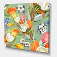 thumbnail image 3 of Designart ' Blooming Orange and White Tulips II ' Traditional Canvas Wall Art Print, 3 of 4