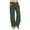 #253-Army Green, variant on TaTaai Women All Season Striped Patchwork Wide Leg Pants Cotton Linen Casual Elastic Waist Loose Straight Trousers with Pockets Comfortable Daily Work Wear Gift