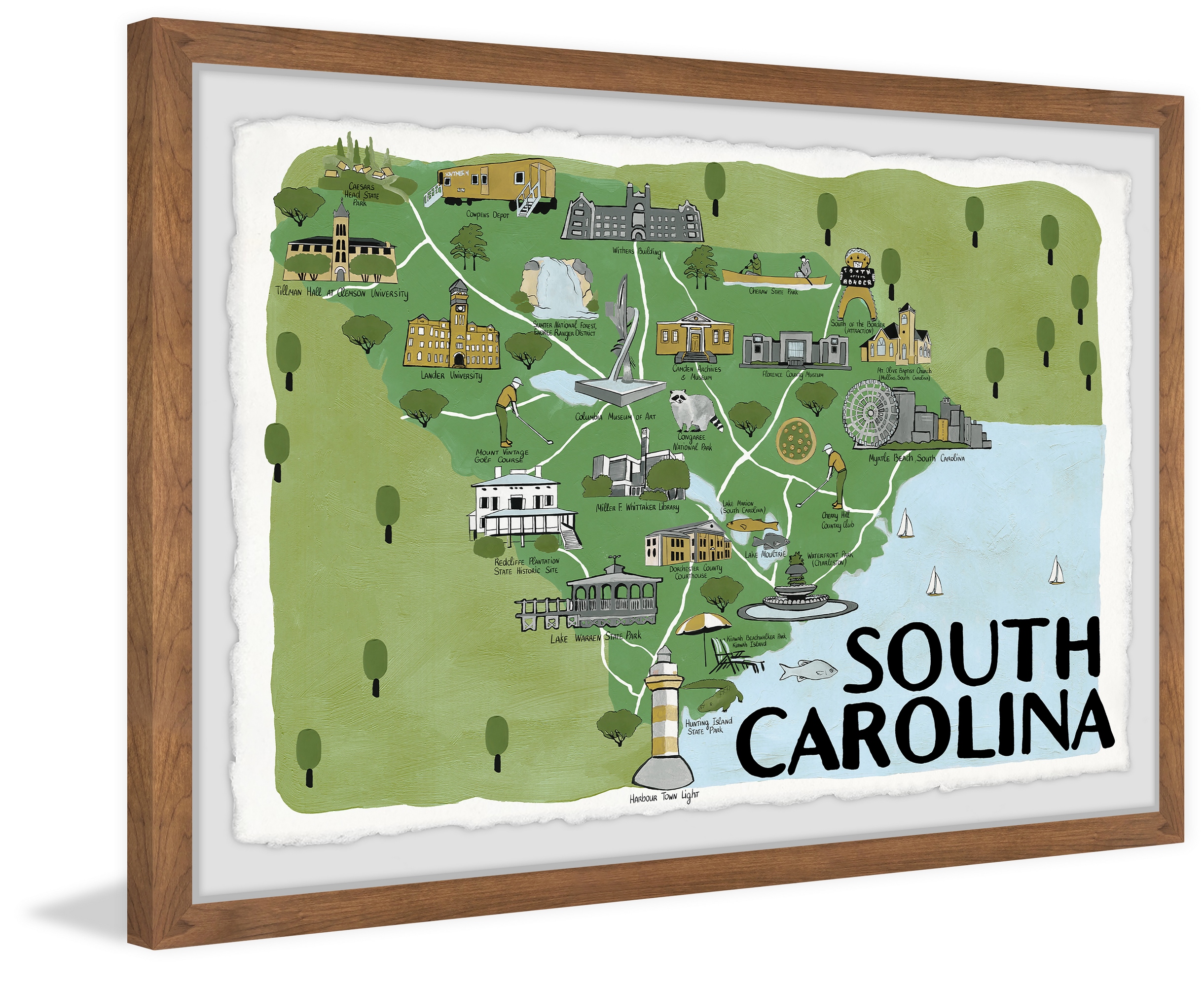 Marmont Hill South Carolina Framed Wall Art