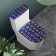 thumbnail image 2 of HELLHERO Moon and Star Pattern Polyester Fabric Toilet Lid Covers for Hotel, Stretch Elastic Installation Washable, Easy to Install, U-Shaped, 2 of 6