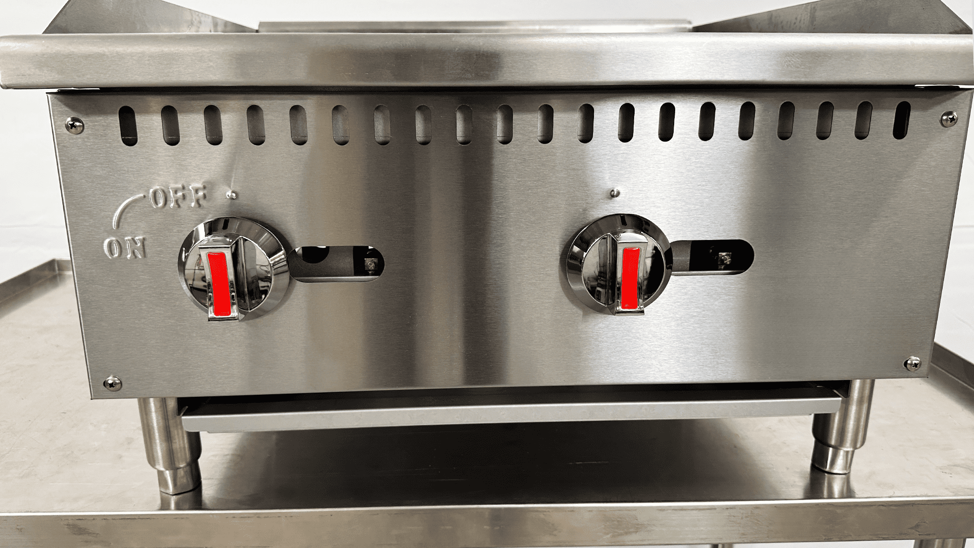 24 in. Commercial Radiant Countertop Charbroiler 60,000BTU Restaurant Gas Radiant Broiler Grill 2 Burners NSF ETL