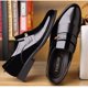 thumbnail image 4 of Zapatos de cuero para hombre, zapatos formales de negocios, zapatos de cuero casuales sin cordones, zapatos de cuero de moda para jóvenes, 4 of 5