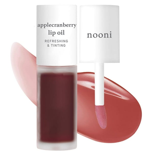 Aceite labial NOONI, manzana y arándano, hidratante de larga duración, 3,5 ml