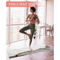 thumbnail image 2 of Gray Gold Marble Yoga Towel for Hot Yoga Non Slip, Modern Abstract Marble Crack Texture Yoga Mat Towel Absorbent Yoga Sweat Towels Microfiber Hot Yoga Blanket for Bikram Pilates 26"x70", 2 of 7
