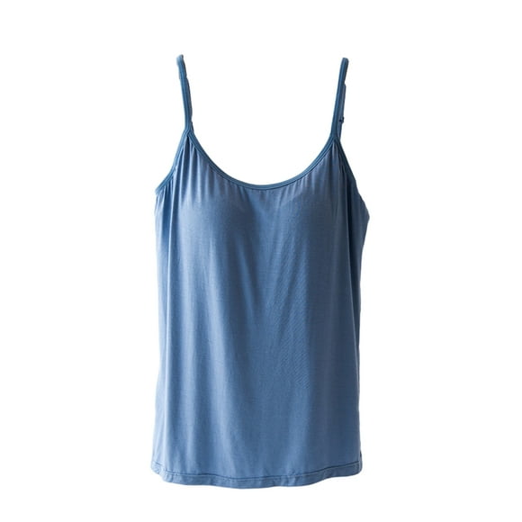 Camisole de Yoga Femme Haut Gilet D\'entraînement Physique Vêtements de Gym Soutien-Gorge Fin Travail Respirant Extérieur Près de la Peau Lavable Soutien-Gorge Cami-top Bleu m