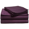 thumbnail image 1 of 400 Thread Count Egyptian Cotton California King Sheet Set Solid  Plum, 1 of 1