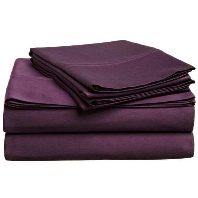 400 Thread Count Egyptian Cotton California King Sheet Set Solid Plum