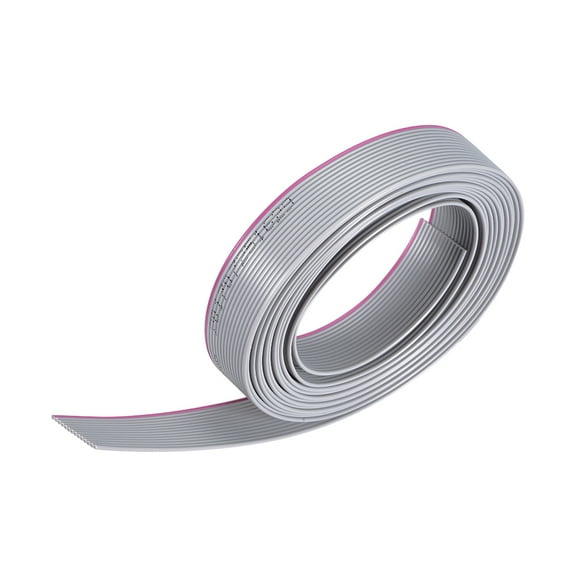 Flat Ribbon Cable Wire 2m / 6.6ft Length 1.0mm Pitch 14 Pins Gray for AWM 2651 Connecting