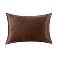 thumbnail image 1 of Color Ding Solid Color Silk Single Pillowcase Ice Silk Pillowcase Zipper Single 20x26inch / 51x66cm, 1 of 9