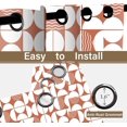 thumbnail image 7 of Retro Patterned Curtains 2 Panels, Modern Geometric Boho Circle Mid Century Blackout Curtain, Abstract Sunset Ocean Orange White Farmhouse Grommet Drapes for Living Room Bedroom Dining Room 42x63in, 7 of 7