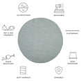 thumbnail image 5 of SAFAVIEH Courtyard Blair Geometric Indoor/Outdoor Area Rug, 5'3" x 5'3" Round, Light Blue/Light Grey, 5 of 9