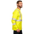 thumbnail image 4 of Bass Creek Outfitters Men's Flame Resistant Hi-Vis Safety Long Sleeve Knit Top, Sizes M-2XL, 4 of 11