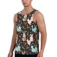 thumbnail image 2 of Fotbe Rabbit Is Eating Carrots Pattern Men's Quick Dry Workout Tank Top Gym Muscle Tee Fitness Bodybuilding Sleeveless T Shirt Breathable Workout Shirt-Large, 2 of 9