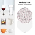 thumbnail image 4 of KLL Drink Coasters Set Octagon of 4,PU Leather Absorbent Coasters Set Decorative Coffee Cup Coasters Housewarming Gift for Home Decor-Cute Rabbit, 4 of 5