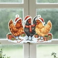 thumbnail image 2 of Lotusprinthandmade Christmas Chicken Custom Shape Window Hanging Acrylic Ornament (4x4), farmhouse chicken hanging acrylic decor, christmas chicken acrylic home decoration, 2 of 5